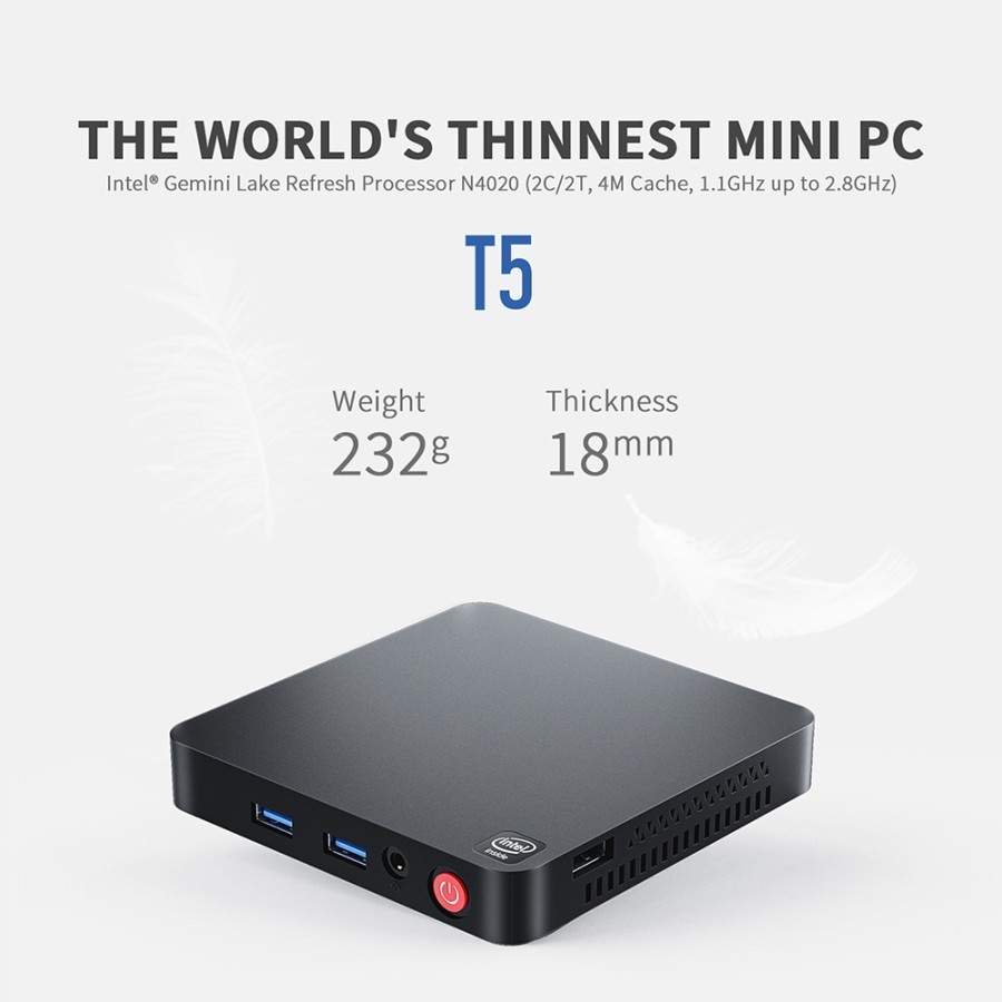 Mini PC Beelink T5 Intel N4020 4/64GB HDMI WiFi 4K Windows 11 Pro ...